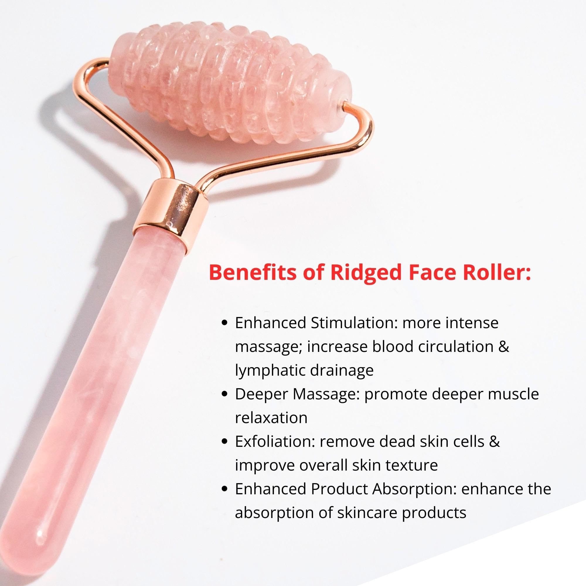 New Design 4-in-1 Jade Roller and Gua Sha Set Rose Quartz Roller with Eye Massager Ridged Roller For Face Real 100% Gua Sha