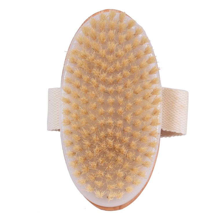 wholesale high quality bamboo dry skin body brush boar bristles bath brush