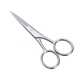 Custom mustache scissor stainless steel reinforced small wholesale beard scissors