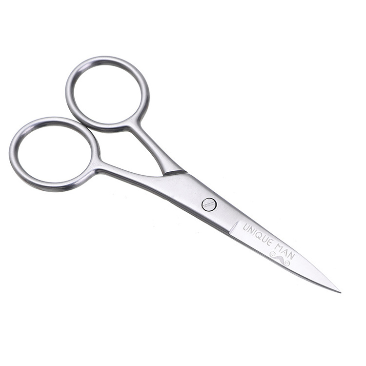 Custom mustache scissor stainless steel reinforced small wholesale beard scissors