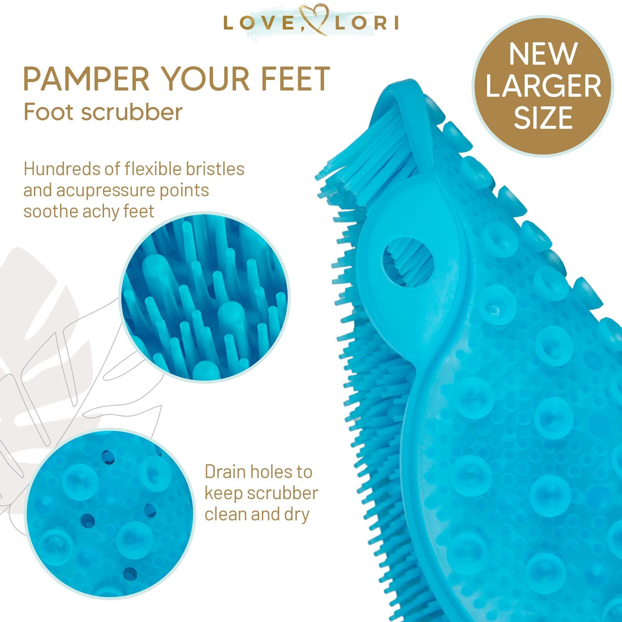 New arrival shower foot scrubber mat with suction cup callus remover mat silicone shower foot scrubber for use in shower