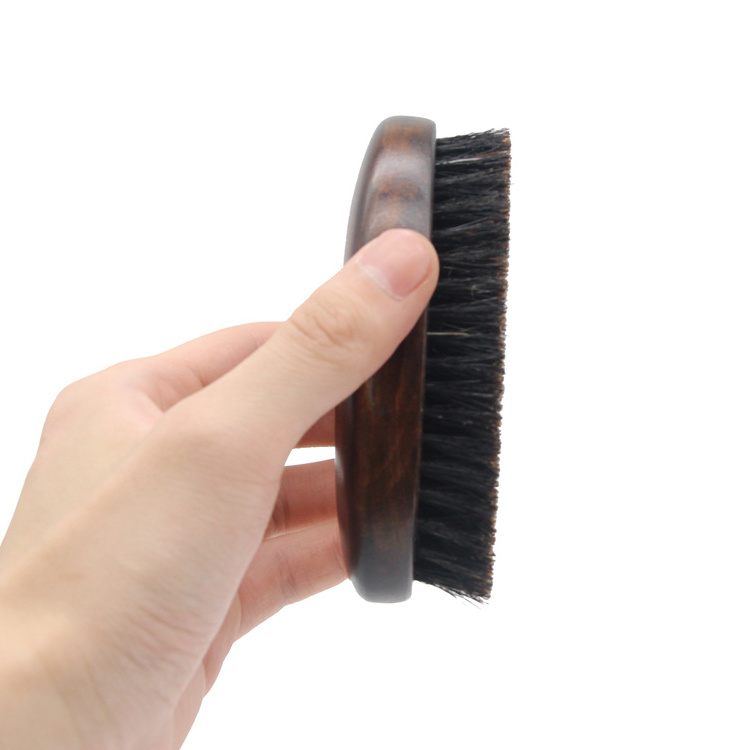 New arrival classical brown color beard comb and brush private label mens beard brush