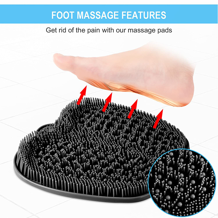 Wholesale Non-Slip Shower Foot Massager Deep Foot Cleaning And Exfoliating Silicone Brush Soothes Feet Foot Scrubber