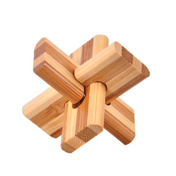 Classic Bamboo Educational Toys Exercise Intelligence Luban Lock Education Wooden 3D Puzzle