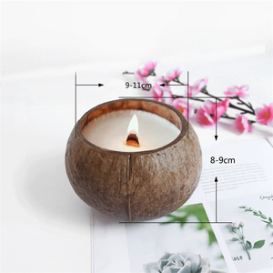 Wholesale New design 100% Eco-friendly Handicraft Decoration Vietnam Coconut Shell Bowl Coconut Bowl for candles