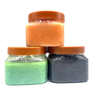 Wholesale private label sugar body scrub natural exfoliating whitening body scrub orange fruit body scrub