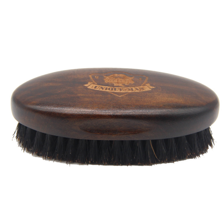 New arrival classical brown color beard comb and brush private label mens beard brush