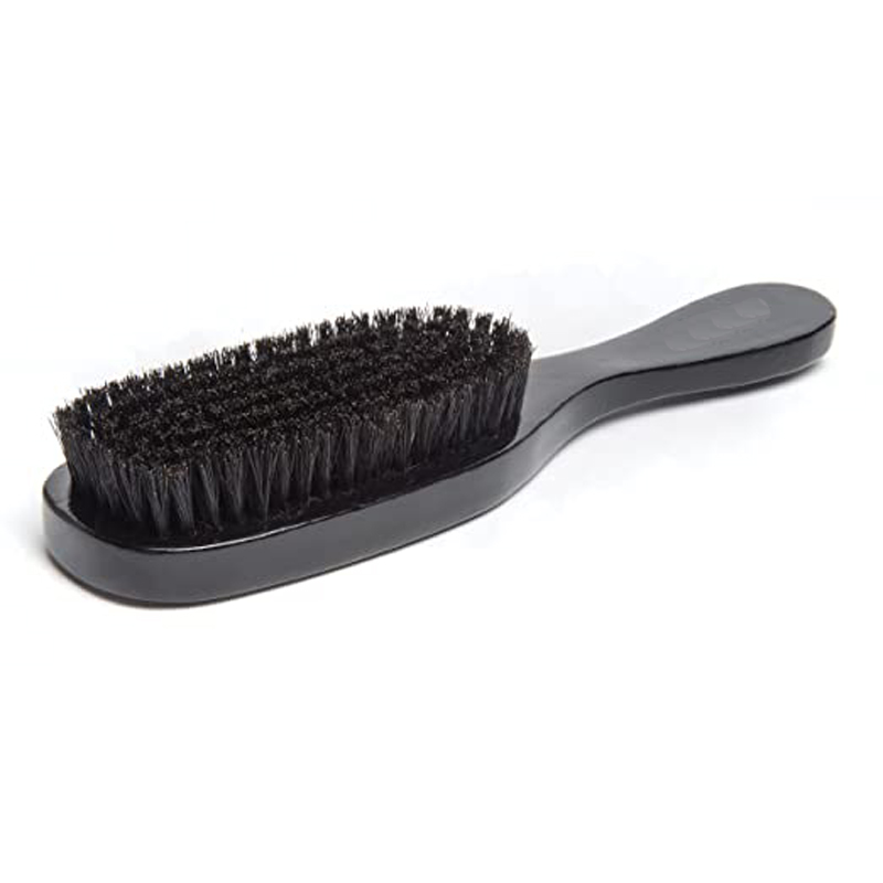 Hot Selling Custom Mens 100% Boar Bristle 360 Beard Curved Wave Brush Wholesale For Home And Travel