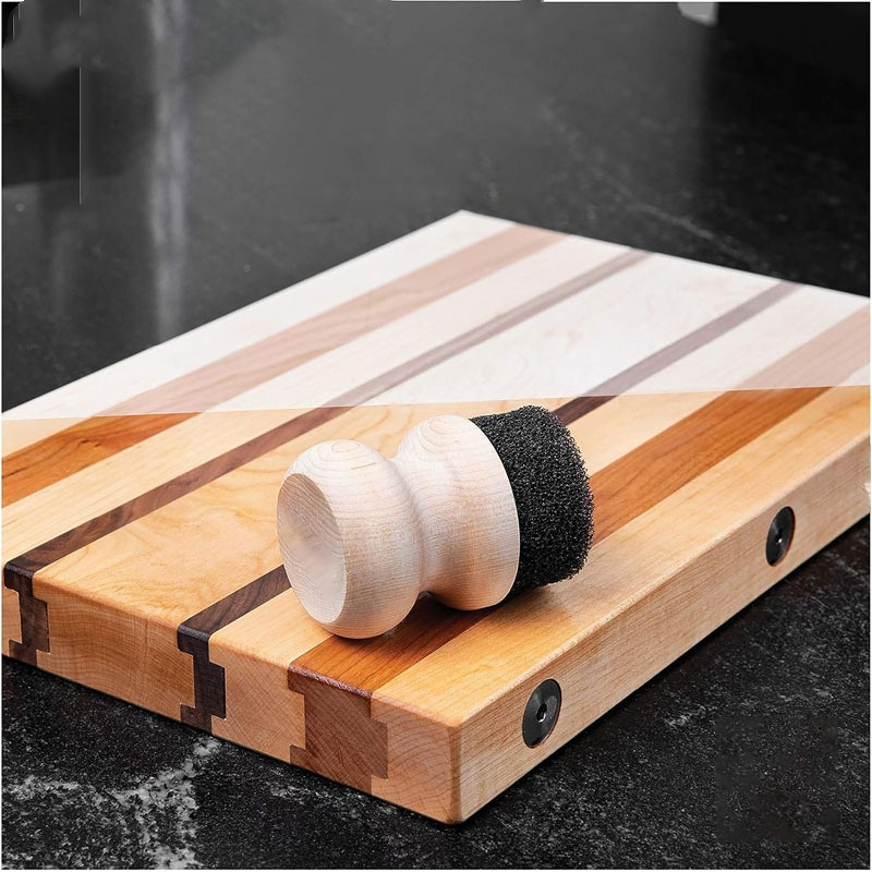 Hot Selling Kitchen Bamboo And Vegetable Cutting Suet Wax Applicator Work Desktop Oil Sponge Bamboo And Wood Oil Tool