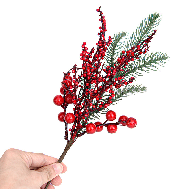 Christmas ornaments  decorations Christmas Red Berry  Picks for Christmas Tree and Wreath