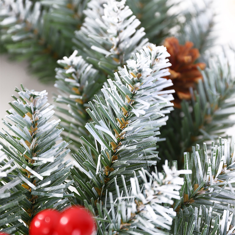 2024 Christmas Decorations Garland Artificial Green Wreaths with Pine Cone Berry and Pine Branch