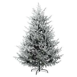 New Design arbol de navidad  High Quality Pre-lit Snow Flocked Christmas Tree With LED Lights