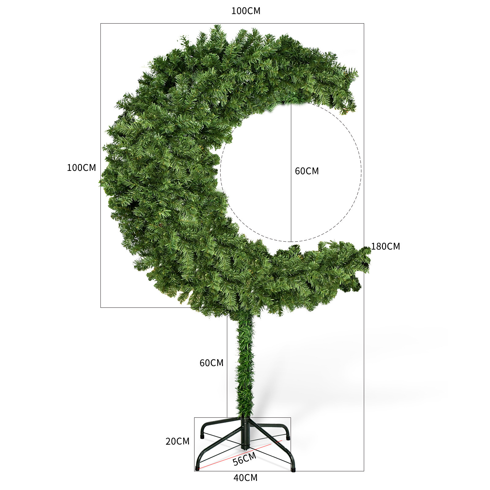 Eid Mubarak Home Decoration Handmade Artificial  Giant Moon Crescent Christmas Tree