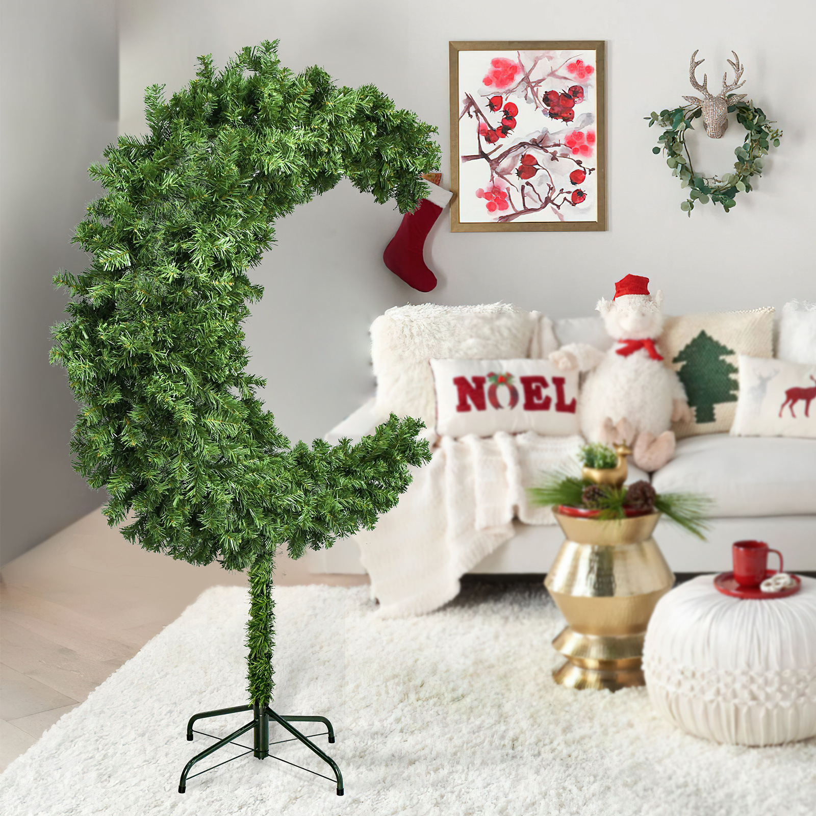 Eid Mubarak Home Decoration Handmade Artificial  Giant Moon Crescent Christmas Tree