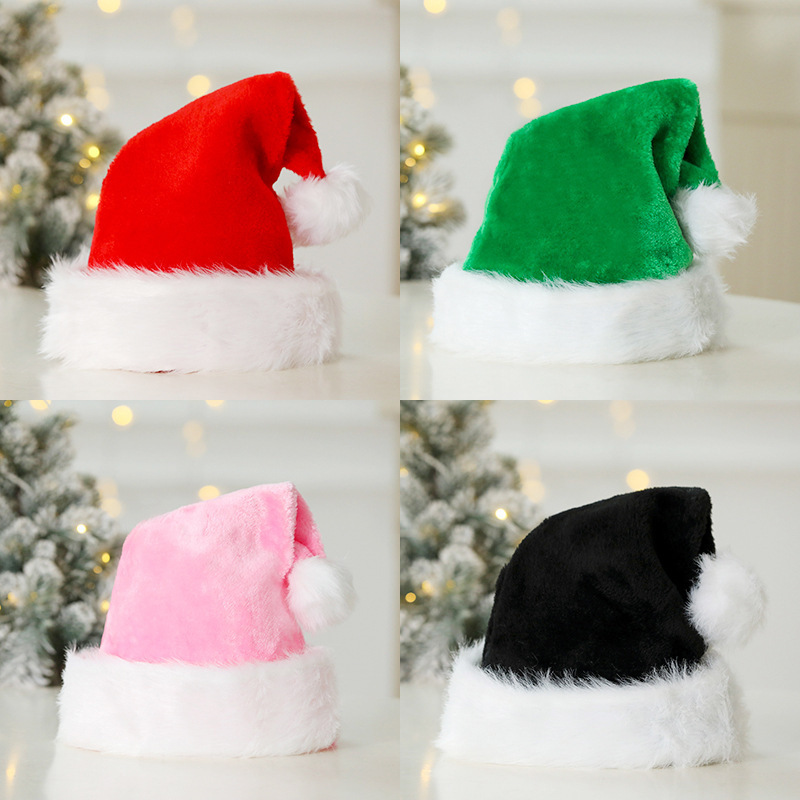 2024 Hotsale Classic Unisex Adult And Kids Plush Hat Velvet Christmas Hats Santa Hat Party Decoration Holiday Gift Snowman