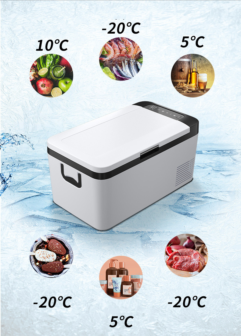 Factory Portable  Rechargeable Freezer Cooler Box Car Refrigerator Mini Cooler Car Fridge Portable Car Refrigerator