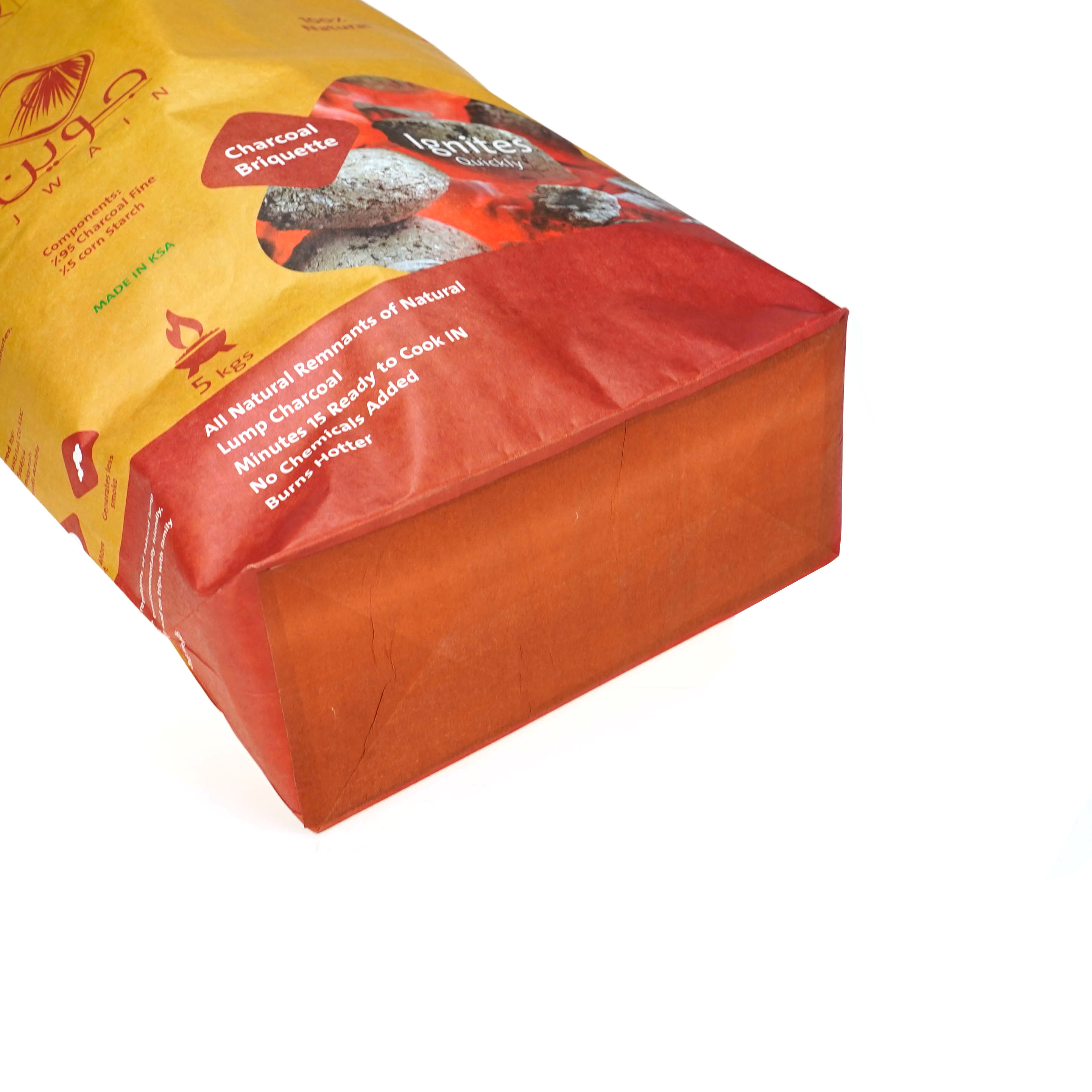 Free Sample Eco-friendly Laminated Waterproof Bbq 2.5kg 5kg Charcoal Paper Packaging Bag