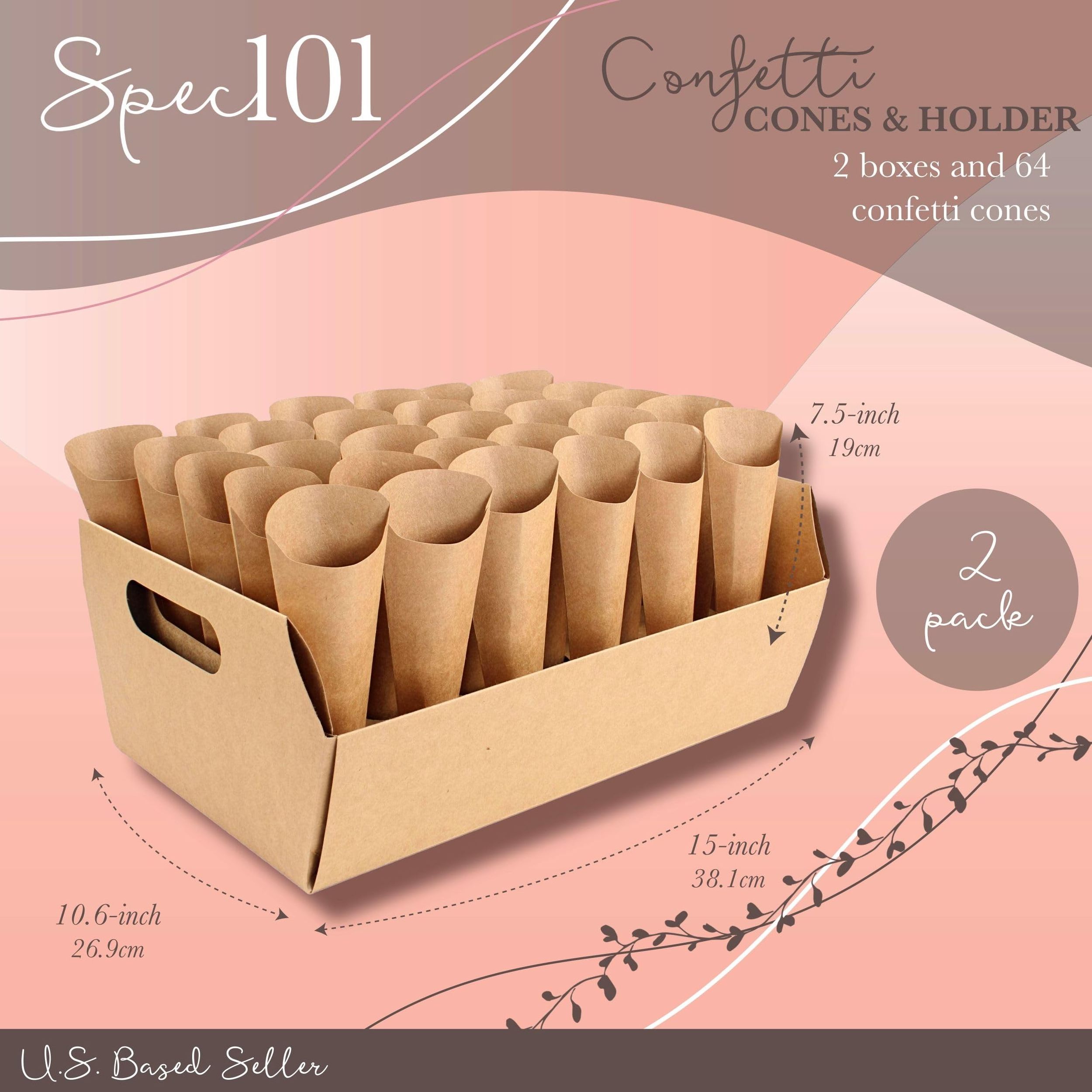 White Brown Wedding Party Favor Flower Confetti Holder Tray Paper Box with 20 24 30 Holes