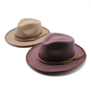 wholesale new designer fedoras hat 2023 men fedora hats wool felt roll wide brim luxury fedora hats for women