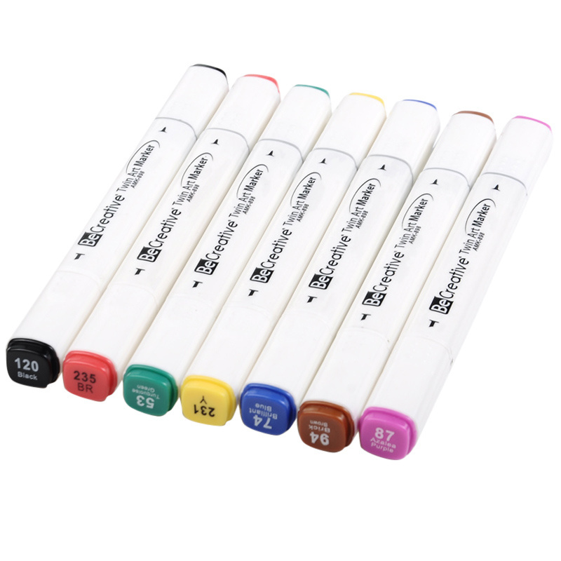 Artist alcoholic ink double sided tip  twin markers With nylon fiber bullet tip and chisel tip