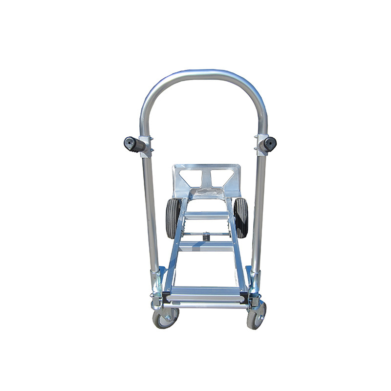 Wholesale Convenience Warehouse Foldable Multi function 4 wheels aluminum hand truck trolley