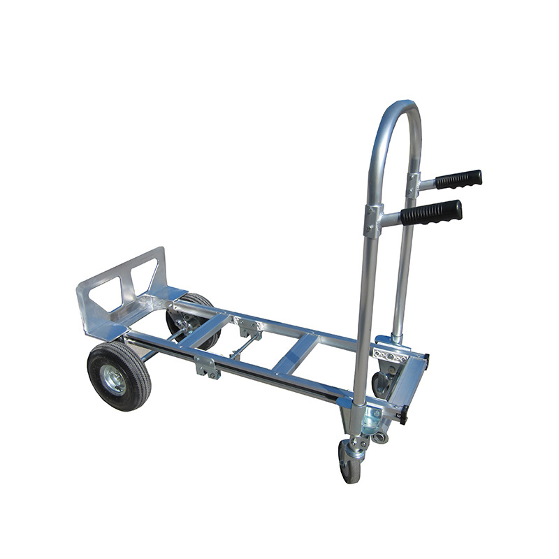 Wholesale Convenience Warehouse Foldable Multi function 4 wheels aluminum hand truck trolley