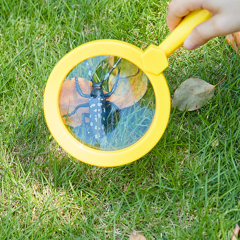 Kids colorful large magnifying glass With Stand hands free Magnifier For children