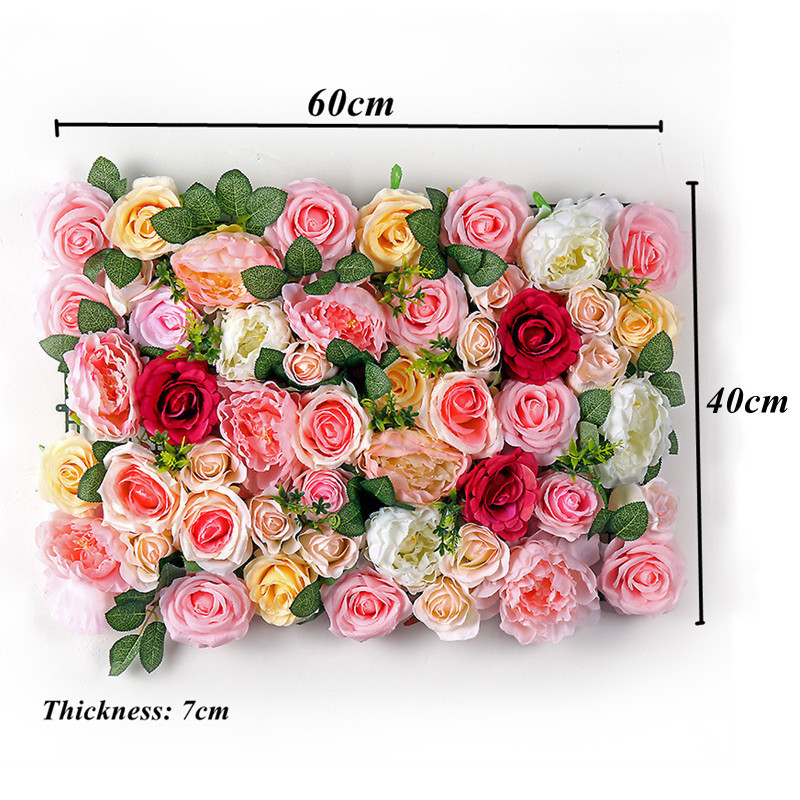 Artificial Flower Panel Grid Blue Flower Wall Panel White Artificial Flower Wall Silk Rose Wall Panels