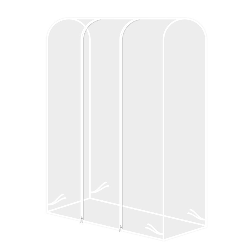 Yiwu Roda clear garment rack cover Dustproof clothes rack cover with durable zipper  Clothing waterproof protector