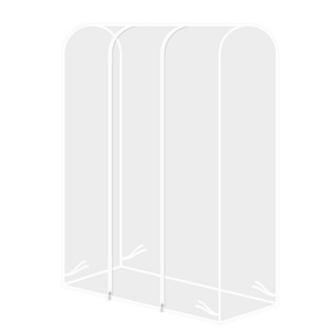 Yiwu Roda clear garment rack cover Dustproof clothes rack cover with durable zipper  Clothing waterproof protector