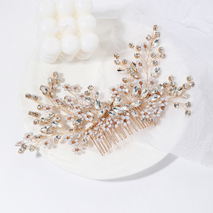 Floral Bride Hair Comb Wedding Elegant Lady Bridal Jewelry Hair Accessories