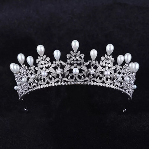 wholesale cheap birthday girl princess zircon headwear bridal crown tiara display stand and pageant tiara crown