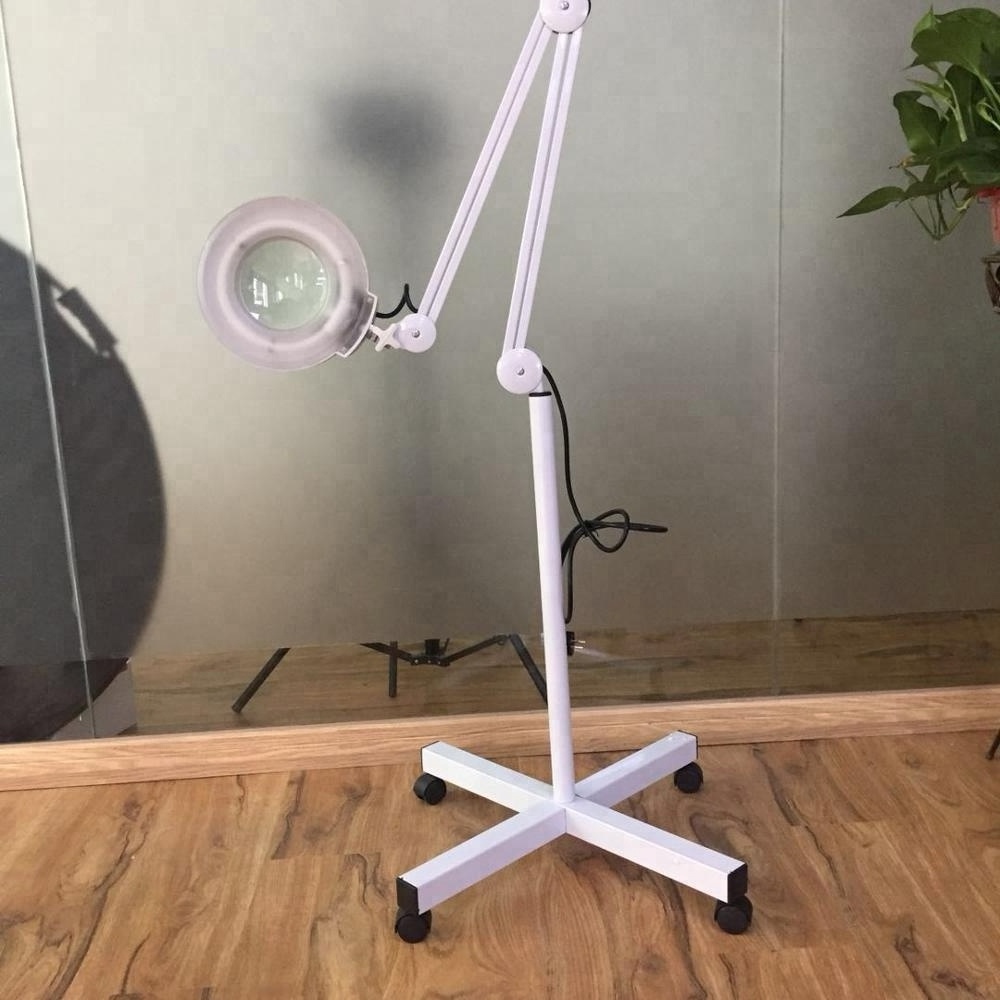 Faceshowes Beauty salon equipment 5X magnifying lamp parts led magnifying glass floor lamp With CE FTD-13