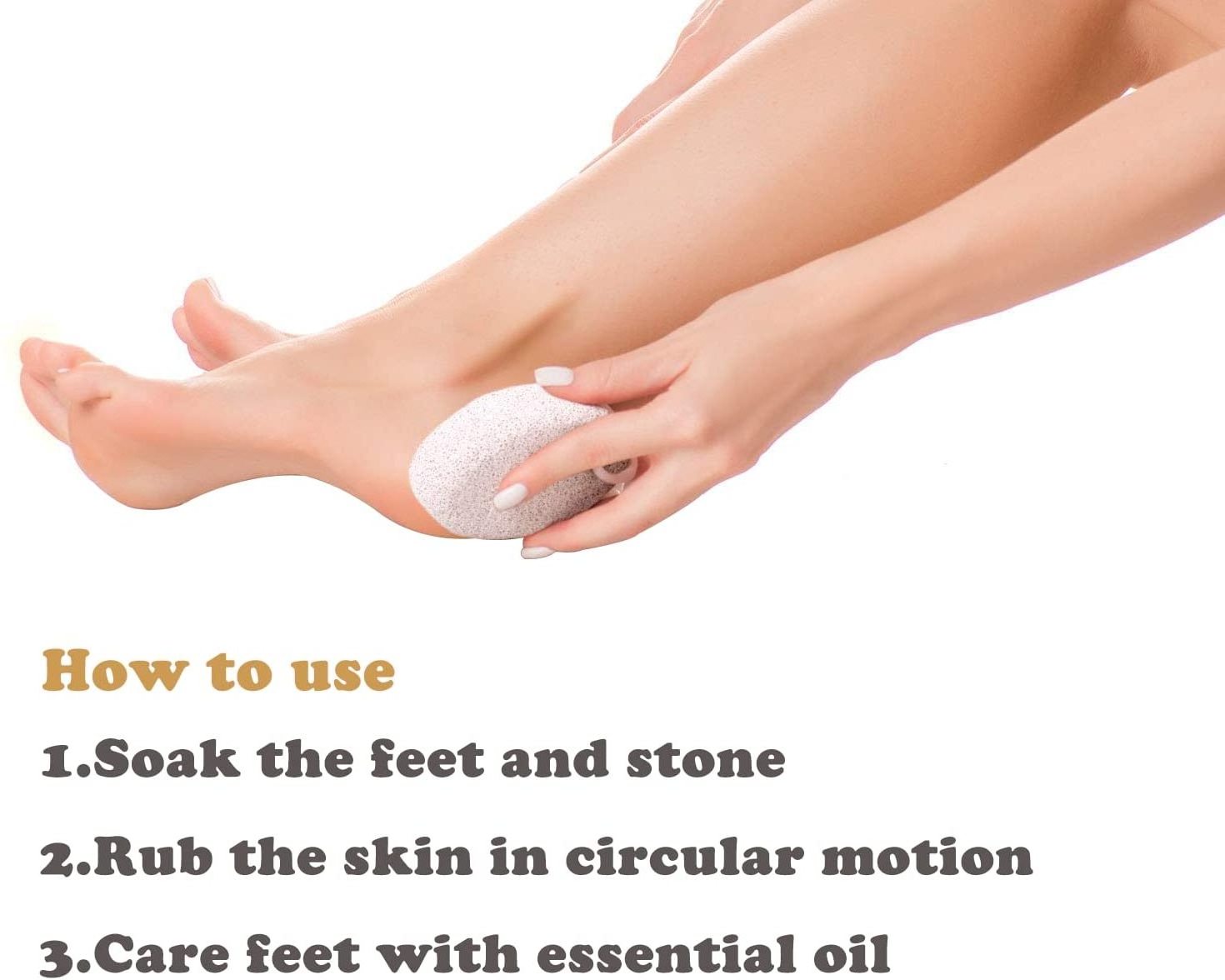 Pumice Stone for Feet Natural Lava Foot Pumice Stone, Pumice Scrubber Foot Stone Exfoliating Callus