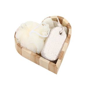 Natural 	wooden  bath and body spa gift set for wooden