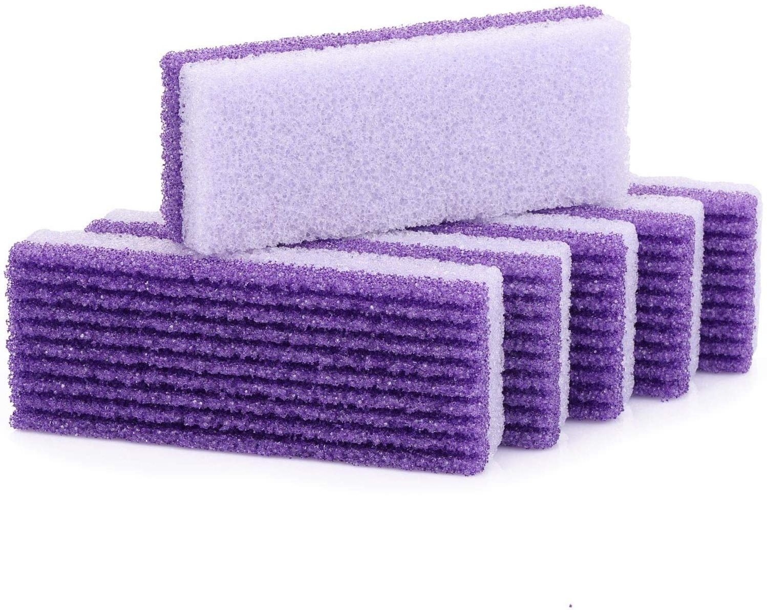 Foot Pumice Stone 2 in 1 Double Sided Foot Scrubbers Pedicure Callus Remover Purple Pumice Sponge Heel Buffer for Feet Dead Skin