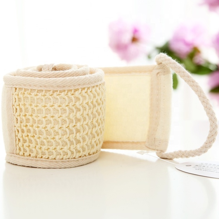 Exfoliating back scrubber Sisal Back Strap Bath Shower Body Brush Scrubber