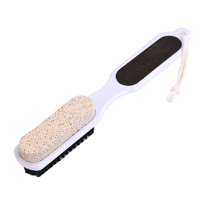 Bathroom Product Multifunction 4 in 1 Pedicure Grinding Tool Pumice Stone Dead Skin Remover Brush Foot File with Nail Brush