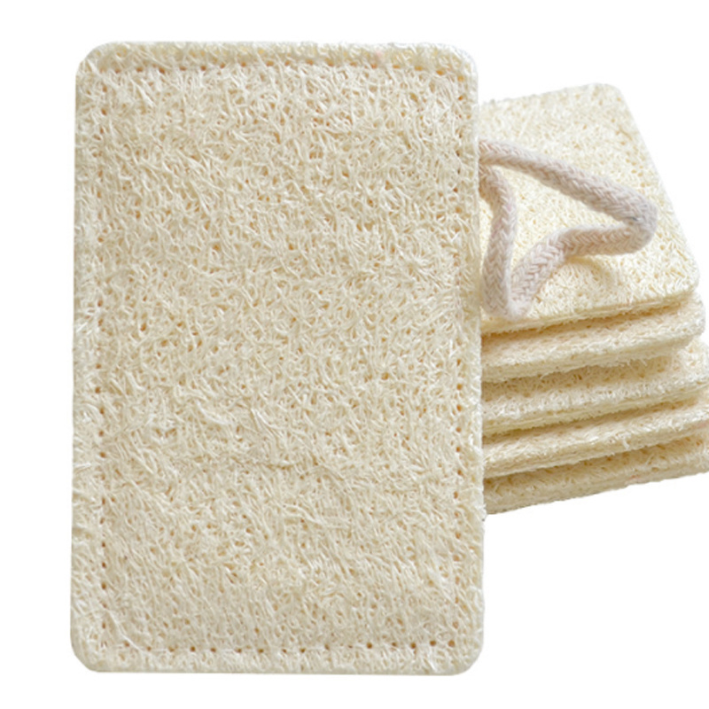 100% Biodegradable Natural Plant Loofah Made Kitchen Cleaning Sponge Dish Washing Pads Loofah Scrubber Recycled Sponge for Dish