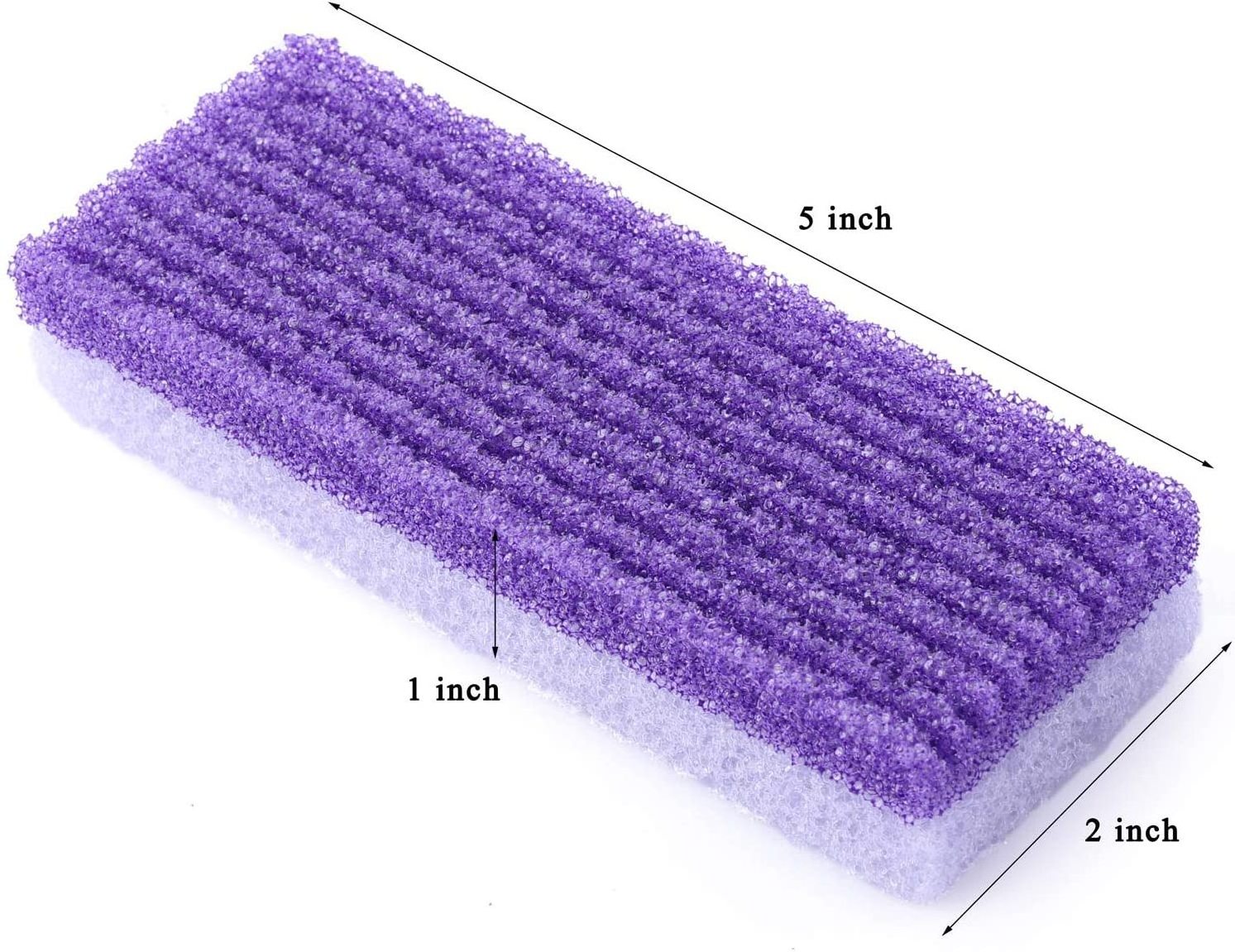 Foot Pumice Stone 2 in 1 Double Sided Foot Scrubbers Pedicure Callus Remover Purple Pumice Sponge Heel Buffer for Feet Dead Skin