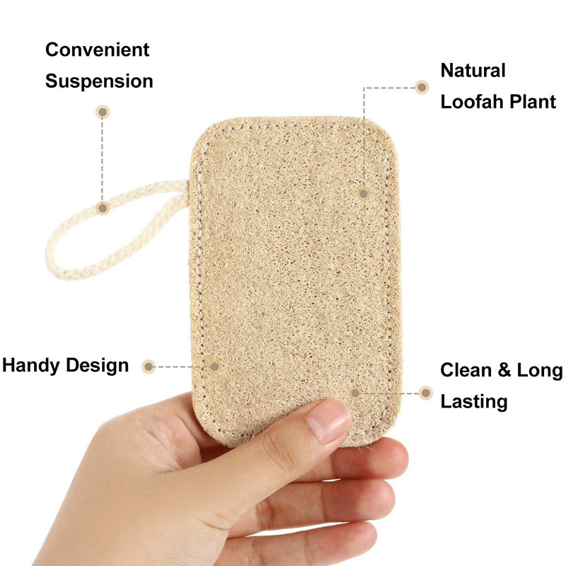 100% Biodegradable Natural Plant Loofah Made Kitchen Cleaning Sponge Dish Washing Pads Loofah Scrubber Recycled Sponge for Dish