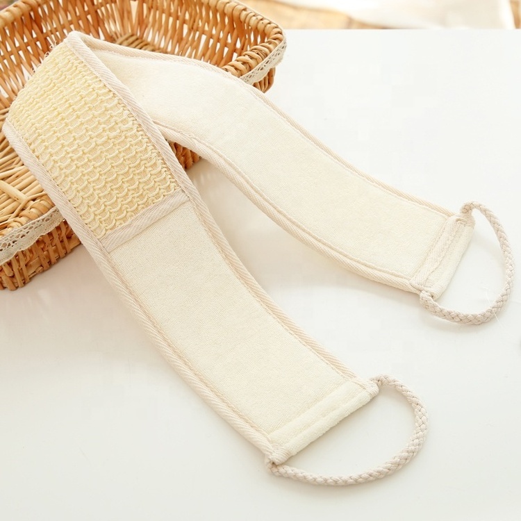 Exfoliating back scrubber Sisal Back Strap Bath Shower Body Brush Scrubber