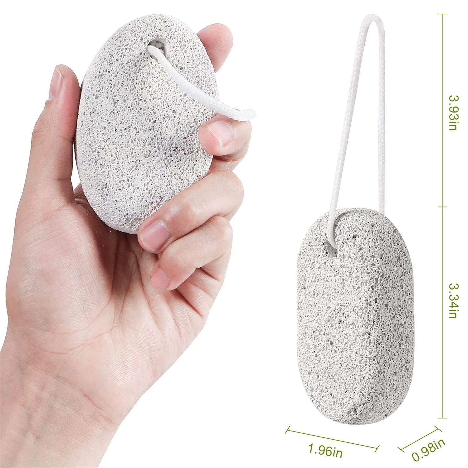 Natural Pumice Stone for Feet - Asqraqo Lava Pedicure Tools Hard Skin Callus Remover for Feet and Hands - Natural Foot File