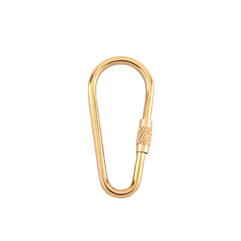 Small brass keychain carabiner screw lock carabiners for keys