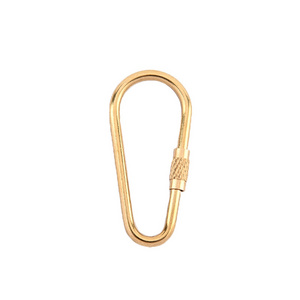 Small brass keychain carabiner screw lock carabiners for keys