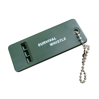 Plastic emergency survival whistle with chains for outdoor sports Hiking Hunting Boating Camping