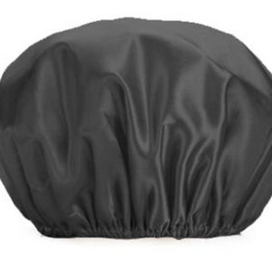 Hot sale solid satin extra large bath shower cap double layer waterproof bonnet bathing cap