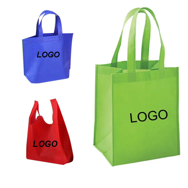 Ruicheng Factory Custom Waterproof Grocery Nonwoven Shopping Bag Film Covered Non-Woven Fabric Tote Bag For Supermarket