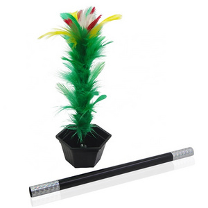 Street Magic High Quality Wand To Flower Magic Trick Large Size Empty pot comes out Flower Magic Props