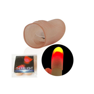 Classic Stage Magic Illusion Lighting Thumb Red Light Finger Thumb Tip Magic Trick  For Adult